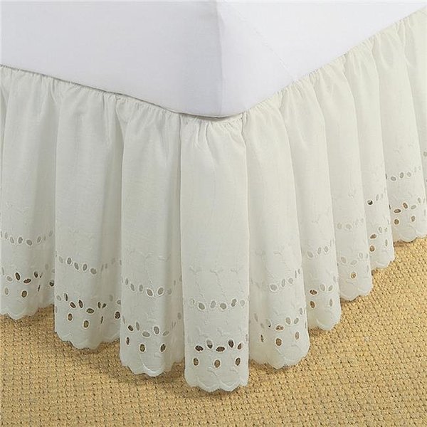 Furnorama Bed Skirt Ruffled Eyelet  Ivory - Cal King FU377043